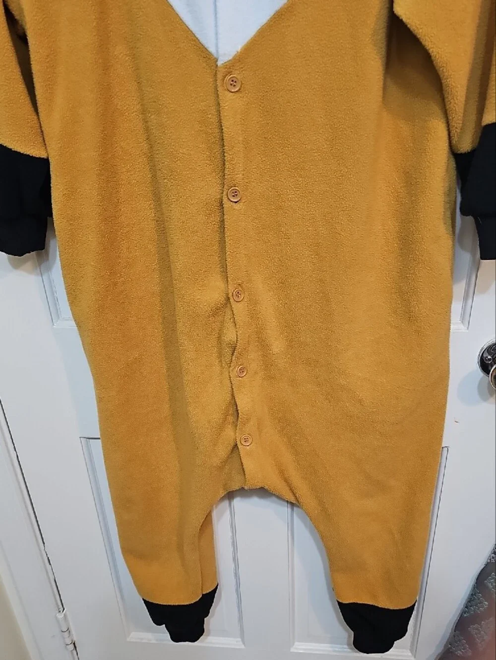 Cozy Fox Hooded Onesie - Mustard & White